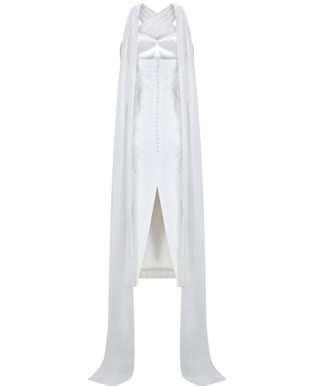 White midi dress