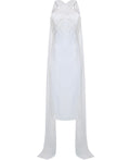 White midi dress